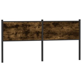vidaXL Kopfteil Räuchereiche 160 cm Holzwerkstoff und Stahl