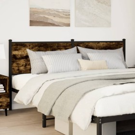 vidaXL Kopfteil Räuchereiche 160 cm Holzwerkstoff und Stahl