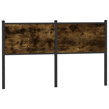 vidaXL Kopfteil Räuchereiche 140 cm Holzwerkstoff und Stahl