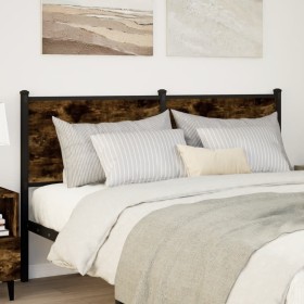 vidaXL Kopfteil Räuchereiche 140 cm Holzwerkstoff und Stahl