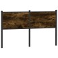 vidaXL Kopfteil Räuchereiche 140 cm Holzwerkstoff und Stahl