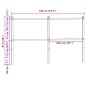 vidaXL Kopfteil Räuchereiche 140 cm Holzwerkstoff und Stahl