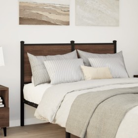 vidaXL Kopfteil Braun Eichen-Optik 120 cm Holzwerkstoff und Stahl