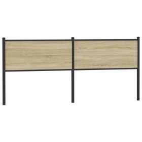 vidaXL Kopfteil Sonoma-Eiche 200 cm Holzwerkstoff und Stahl