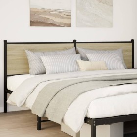 vidaXL Kopfteil Sonoma-Eiche 200 cm Holzwerkstoff und Stahl