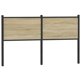 vidaXL Kopfteil Sonoma-Eiche 140 cm Holzwerkstoff und Stahl