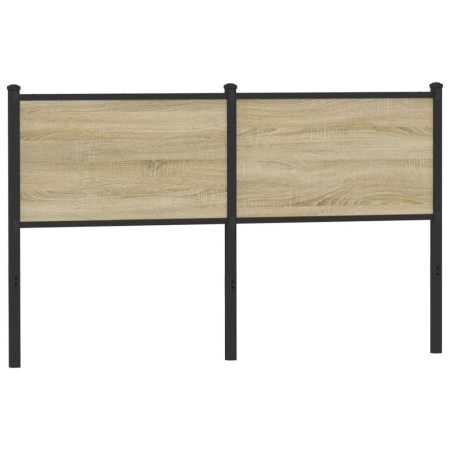 vidaXL Kopfteil Sonoma-Eiche 140 cm Holzwerkstoff und Stahl