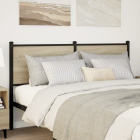 vidaXL Kopfteil Sonoma-Eiche 140 cm Holzwerkstoff und Stahl