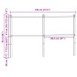 vidaXL Kopfteil Sonoma-Eiche 140 cm Holzwerkstoff und Stahl