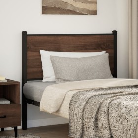 vidaXL Kopfteil Braun Eichen-Optik 100 cm Holzwerkstoff und Stahl