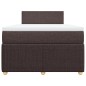 vidaXL Boxspringbett mit Matratze Dunkelbraun 120x200 cm Stoff vidaXL Boxspringbett mit Matratze Dunkelbraun 120x200 cm Stoff