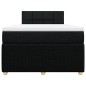 vidaXL Boxspringbett mit Matratze Schwarz 120x200 cm Stoff vidaXL Boxspringbett mit Matratze Schwarz 120x200 cm Stoff