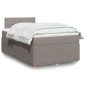 vidaXL Boxspringbett mit Matratze Taupe 120x200 cm Stoff vidaXL Boxspringbett mit Matratze Taupe 120x200 cm Stoff