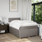 vidaXL Boxspringbett mit Matratze Taupe 120x200 cm Stoff vidaXL Boxspringbett mit Matratze Taupe 120x200 cm Stoff