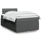 vidaXL Boxspringbett mit Matratze Dunkelgrau 120x200 cm Stoff vidaXL Boxspringbett mit Matratze Dunkelgrau 120x200 cm Stoff