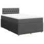 vidaXL Boxspringbett mit Matratze Dunkelgrau 120x200 cm Stoff vidaXL Boxspringbett mit Matratze Dunkelgrau 120x200 cm Stoff