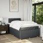 vidaXL Boxspringbett mit Matratze Dunkelgrau 120x200 cm Stoff vidaXL Boxspringbett mit Matratze Dunkelgrau 120x200 cm Stoff