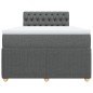 vidaXL Boxspringbett mit Matratze Dunkelgrau 120x200 cm Stoff vidaXL Boxspringbett mit Matratze Dunkelgrau 120x200 cm Stoff
