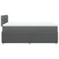 vidaXL Boxspringbett mit Matratze Dunkelgrau 120x200 cm Stoff vidaXL Boxspringbett mit Matratze Dunkelgrau 120x200 cm Stoff
