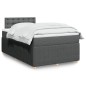 vidaXL Boxspringbett mit Matratze Dunkelgrau 120x200 cm Stoff vidaXL Boxspringbett mit Matratze Dunkelgrau 120x200 cm Stoff