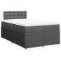 vidaXL Boxspringbett mit Matratze Dunkelgrau 120x200 cm Stoff vidaXL Boxspringbett mit Matratze Dunkelgrau 120x200 cm Stoff