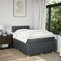 vidaXL Boxspringbett mit Matratze Dunkelgrau 120x200 cm Stoff vidaXL Boxspringbett mit Matratze Dunkelgrau 120x200 cm Stoff