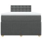 vidaXL Boxspringbett mit Matratze Dunkelgrau 120x200 cm Stoff vidaXL Boxspringbett mit Matratze Dunkelgrau 120x200 cm Stoff