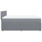 vidaXL Boxspringbett mit Matratze Hellgrau 140x190 cm Stoff vidaXL Boxspringbett mit Matratze Hellgrau 140x190 cm Stoff