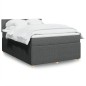 vidaXL Boxspringbett mit Matratze Dunkelgrau 140x190 cm Stoff vidaXL Boxspringbett mit Matratze Dunkelgrau 140x190 cm Stoff