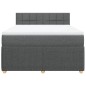 vidaXL Boxspringbett mit Matratze Dunkelgrau 140x190 cm Stoff vidaXL Boxspringbett mit Matratze Dunkelgrau 140x190 cm Stoff