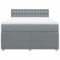 vidaXL Boxspringbett mit Matratze Hellgrau 140x190 cm Stoff vidaXL Boxspringbett mit Matratze Hellgrau 140x190 cm Stoff