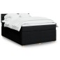 vidaXL Boxspringbett mit Matratze Schwarz 140x190 cm Stoff vidaXL Boxspringbett mit Matratze Schwarz 140x190 cm Stoff