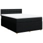 vidaXL Boxspringbett mit Matratze Schwarz 140x190 cm Stoff vidaXL Boxspringbett mit Matratze Schwarz 140x190 cm Stoff