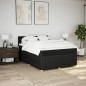 vidaXL Boxspringbett mit Matratze Schwarz 140x190 cm Stoff vidaXL Boxspringbett mit Matratze Schwarz 140x190 cm Stoff