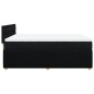 vidaXL Boxspringbett mit Matratze Schwarz 140x190 cm Stoff vidaXL Boxspringbett mit Matratze Schwarz 140x190 cm Stoff