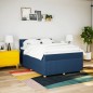 vidaXL Boxspringbett mit Matratze Blau 140x190 cm Stoff vidaXL Boxspringbett mit Matratze Blau 140x190 cm Stoff