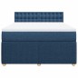vidaXL Boxspringbett mit Matratze Blau 140x190 cm Stoff vidaXL Boxspringbett mit Matratze Blau 140x190 cm Stoff