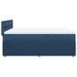 vidaXL Boxspringbett mit Matratze Blau 140x190 cm Stoff vidaXL Boxspringbett mit Matratze Blau 140x190 cm Stoff