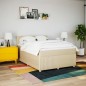 vidaXL Boxspringbett mit Matratze Creme 140x200 cm Stoff vidaXL Boxspringbett mit Matratze Creme 140x200 cm Stoff