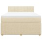 vidaXL Boxspringbett mit Matratze Creme 140x200 cm Stoff vidaXL Boxspringbett mit Matratze Creme 140x200 cm Stoff