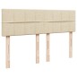 vidaXL Boxspringbett mit Matratze Creme 140x200 cm Stoff vidaXL Boxspringbett mit Matratze Creme 140x200 cm Stoff