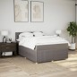 vidaXL Boxspringbett mit Matratze Taupe 140x200 cm Stoff vidaXL Boxspringbett mit Matratze Taupe 140x200 cm Stoff