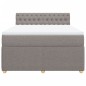 vidaXL Boxspringbett mit Matratze Taupe 140x200 cm Stoff vidaXL Boxspringbett mit Matratze Taupe 140x200 cm Stoff
