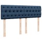 vidaXL Boxspringbett mit Matratze Blau 140x200 cm Stoff vidaXL Boxspringbett mit Matratze Blau 140x200 cm Stoff