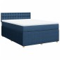 vidaXL Boxspringbett mit Matratze Blau 140x200 cm Stoff vidaXL Boxspringbett mit Matratze Blau 140x200 cm Stoff