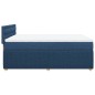 vidaXL Boxspringbett mit Matratze Blau 140x200 cm Stoff vidaXL Boxspringbett mit Matratze Blau 140x200 cm Stoff