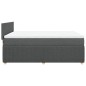 vidaXL Boxspringbett mit Matratze Dunkelgrau 160x200 cm Stoff vidaXL Boxspringbett mit Matratze Dunkelgrau 160x200 cm Stoff