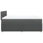 vidaXL Boxspringbett mit Matratze Dunkelgrau 160x200 cm Stoff vidaXL Boxspringbett mit Matratze Dunkelgrau 160x200 cm Stoff