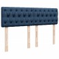 vidaXL Boxspringbett mit Matratze Blau 160x200 cm Stoff vidaXL Boxspringbett mit Matratze Blau 160x200 cm Stoff