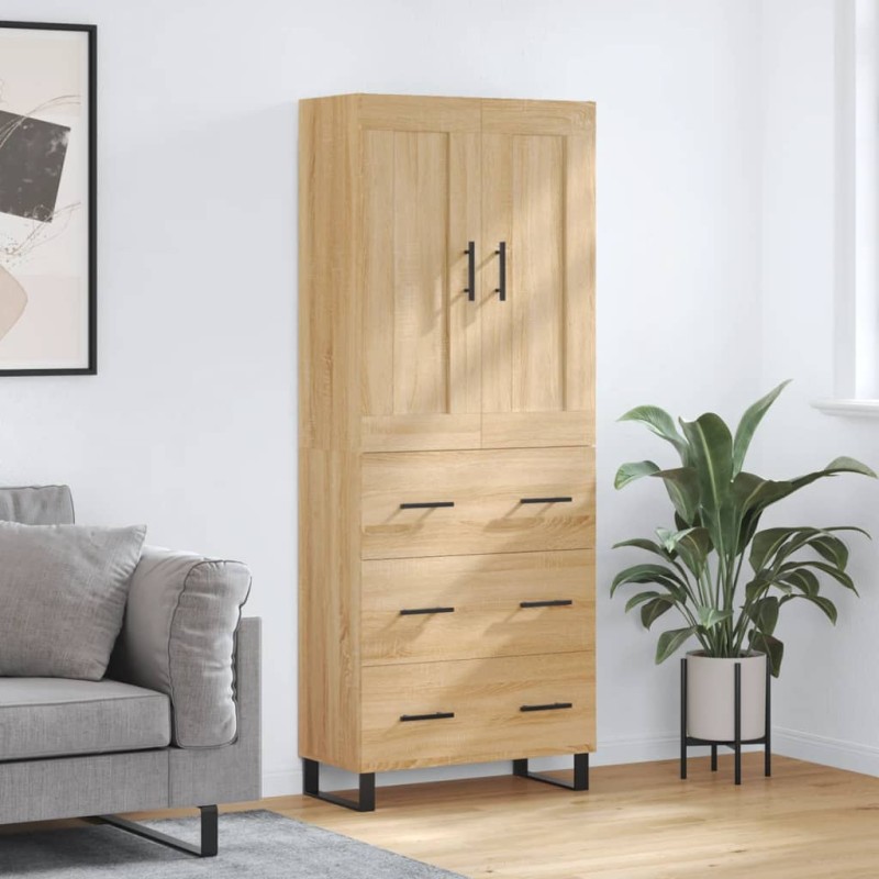 Highboard Sonoma-Eiche 69,5x34x180 cm Holzwerkstoff Highboard Sonoma-Eiche 69,5x34x180 cm Holzwerkstoff